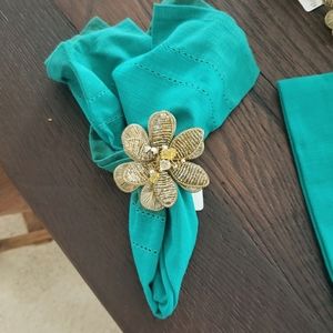 12 Teal cloth napkins from Pierre 1 imports